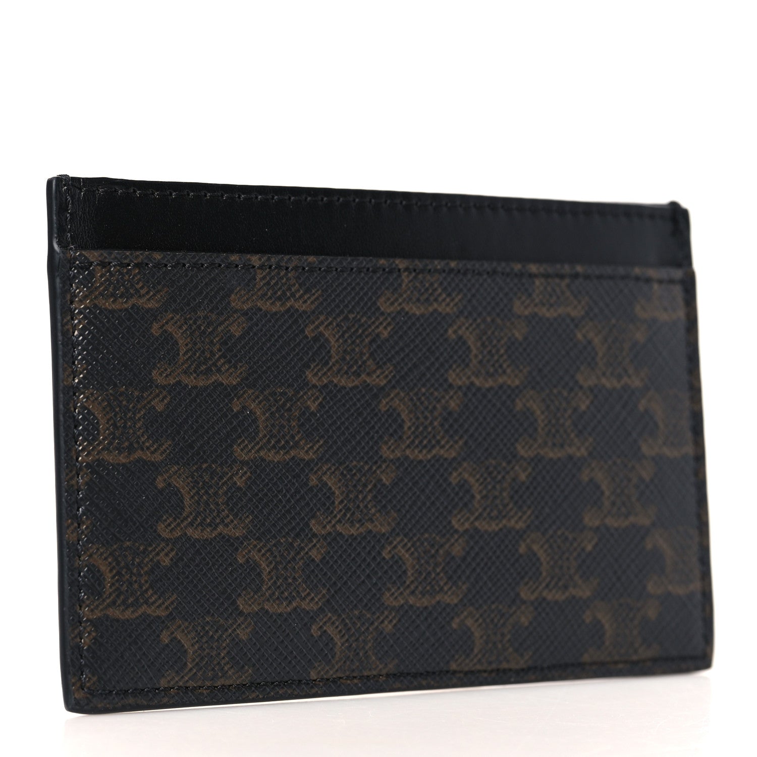 Celine Triomphe Canvas Card Holder Black 3 of 7