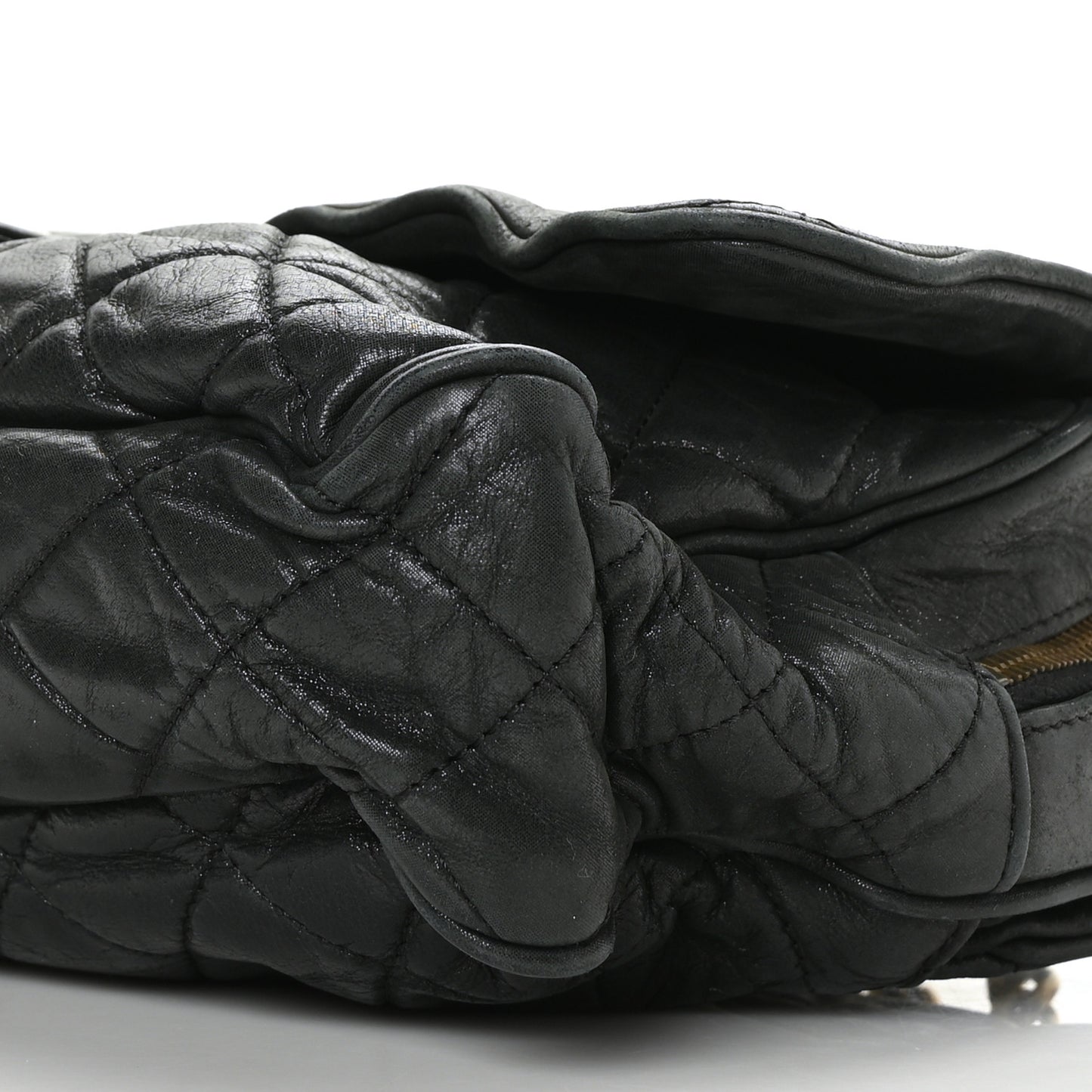 Iridescent Calfskin Quilted Maxi Shiva Flap Black
