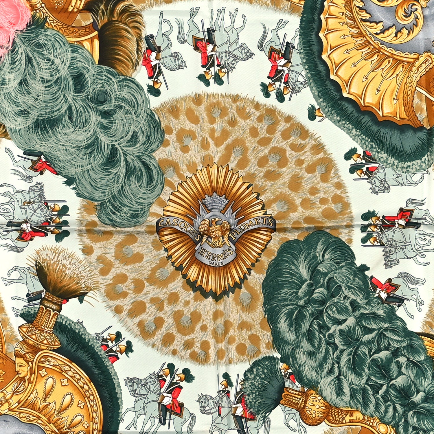 Hermes Silk Casques et Plumets Scarf 90 2 of 4