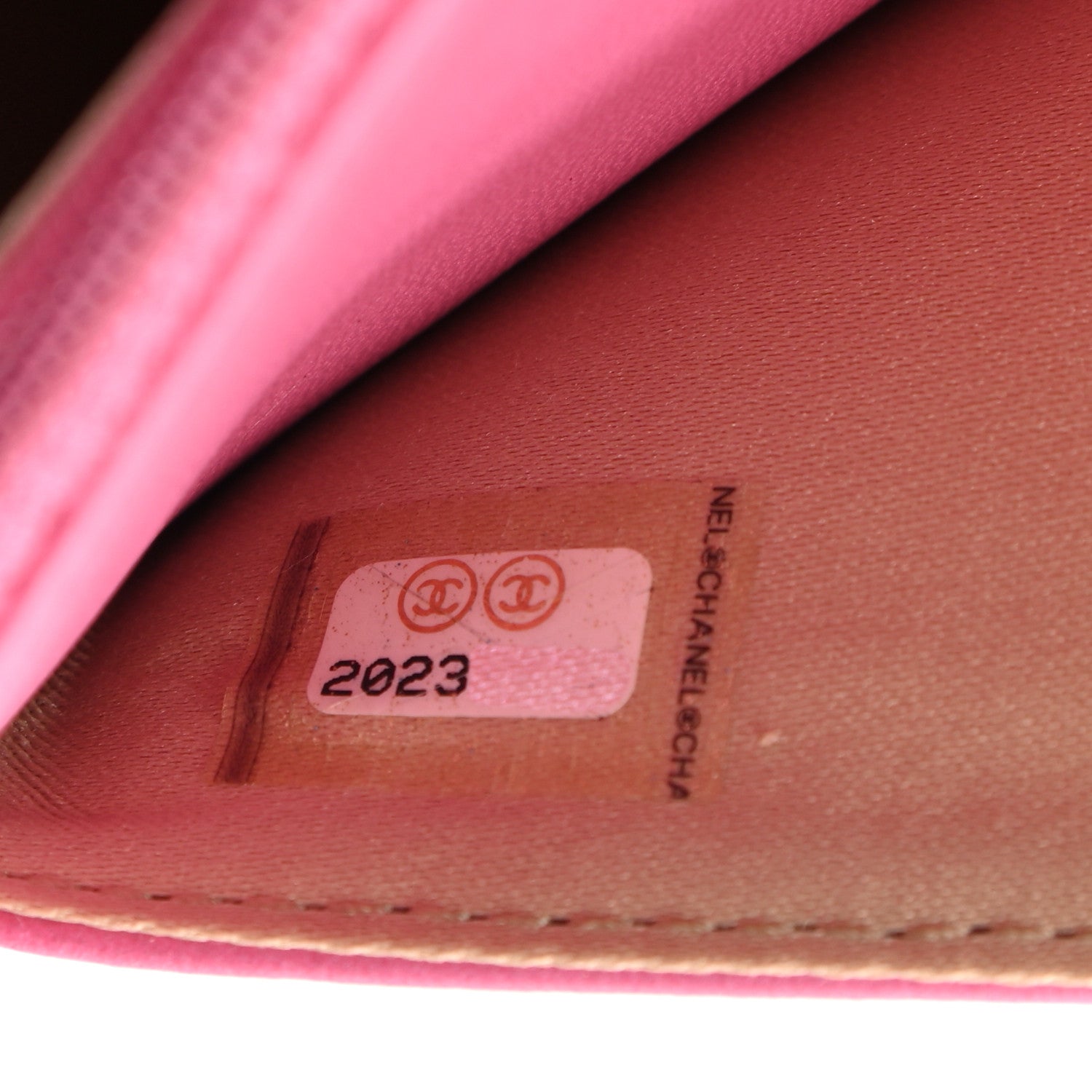 Chanel Lambskin Camellia Embossed Wallet On Chain WOC Pink 8 of 10