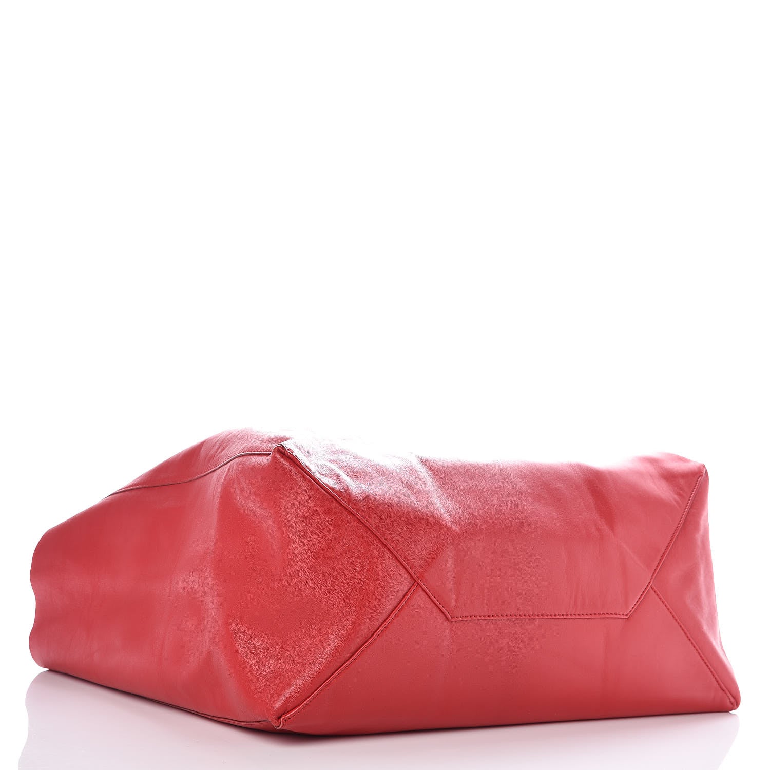 Celine Lambskin Horizontal Cabas Red 4 of 9