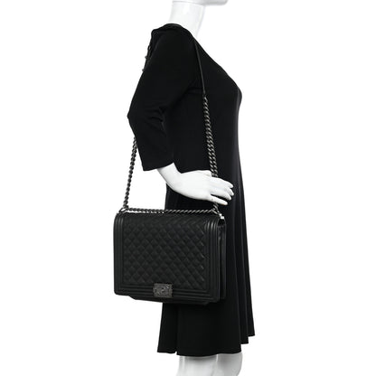 Chanel Caviar Quilted Large Boy Flap Black 2 of 14