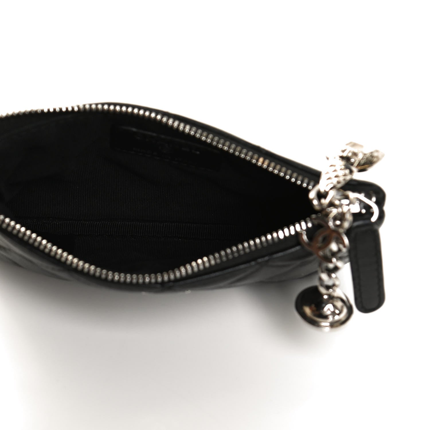 Chanel Lambskin Quilted Small Cosmo Cosmetic Case Black 5 of 9