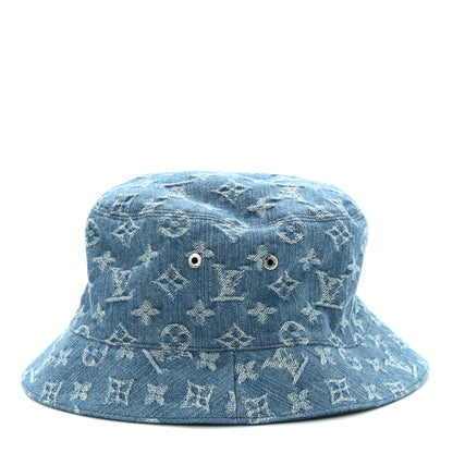 Louis Vuitton Monogram Denim Transformable Bob Bucket Hat 60 Blue 4 of 8