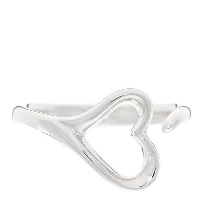 Tiffany Sterling Silver Elsa Peretti Open Heart Ring 53 6.5 1 of 5