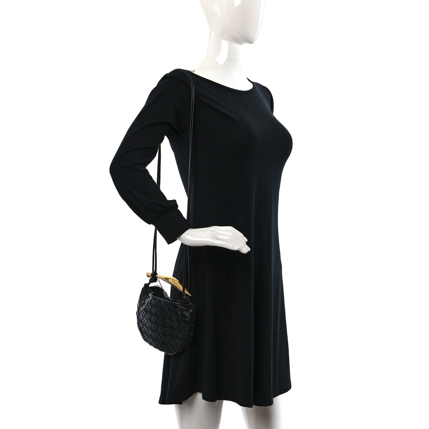 Nappa Intrecciato Mini Sardine Bag Black