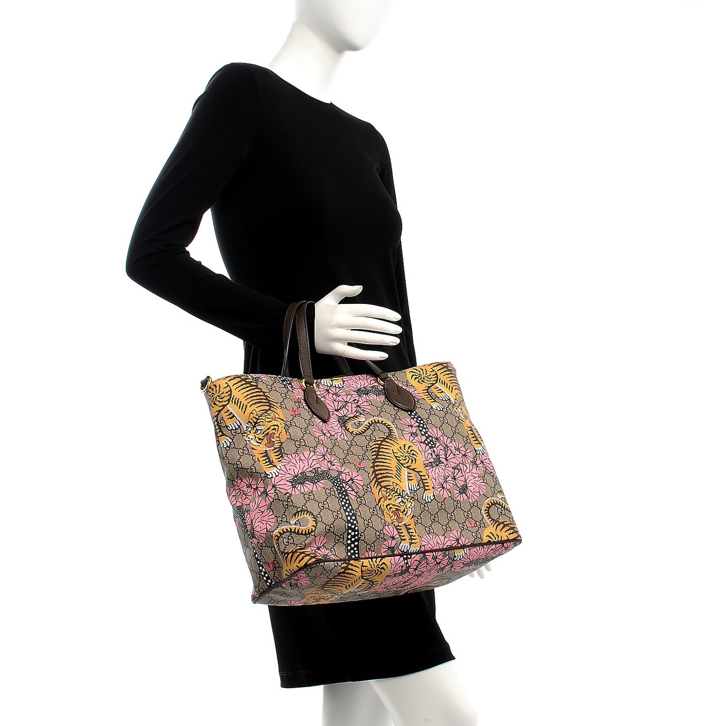 Soft GG Supreme Monogram Bengal Medium Crossbody Tote Beige Pink