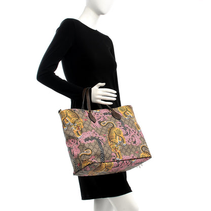 Gucci Soft GG Supreme Monogram Bengal Medium Crossbody Tote Beige Pink 2 of 9