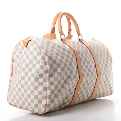 Louis Vuitton Damier Azur Keepall 50 2 of 13