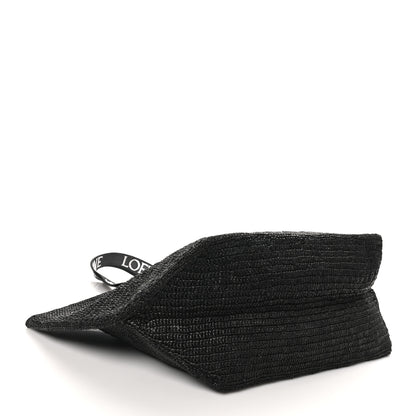 Loewe Raffia Paulas Ibiza Fold Shopper Tote Black 4 of 10