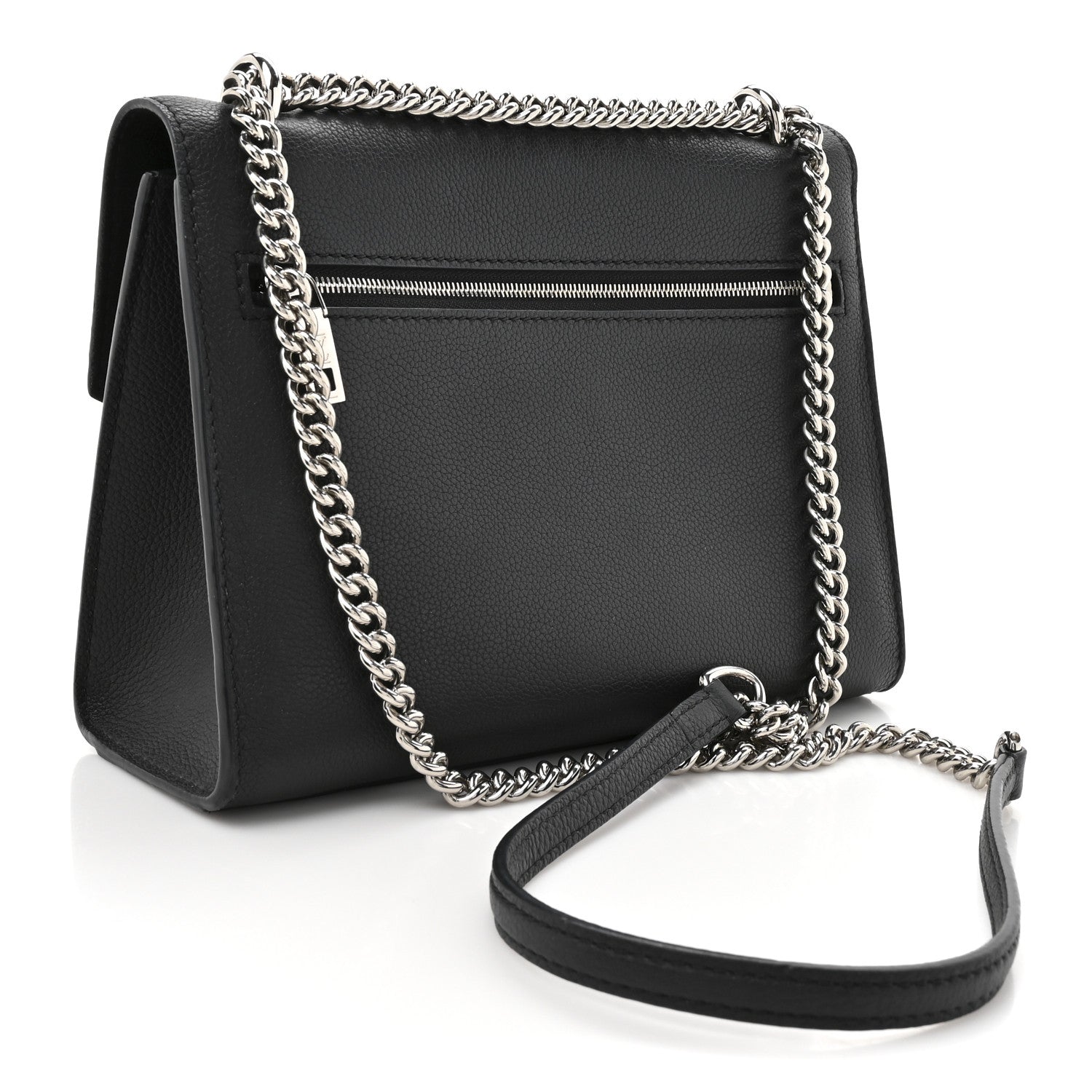 Louis Vuitton Soft Calfskin Mylockme Chain Bag BB Black 3 of 12