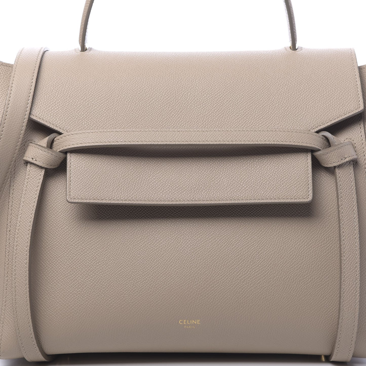 Grained Calfskin Mini Belt Bag Light Taupe