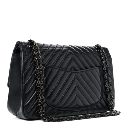 Chanel Aged Calfskin Chevron Quilted 2.55 Reissue 226 So Black 3 of 18