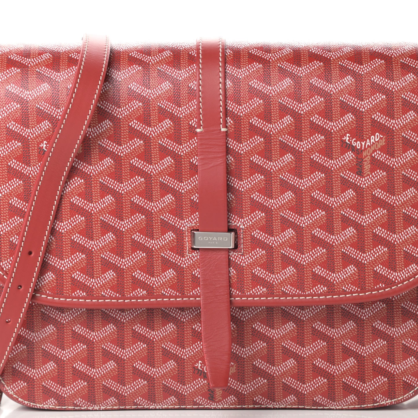 Goyardine Belvedere II MM Messenger Bag Red