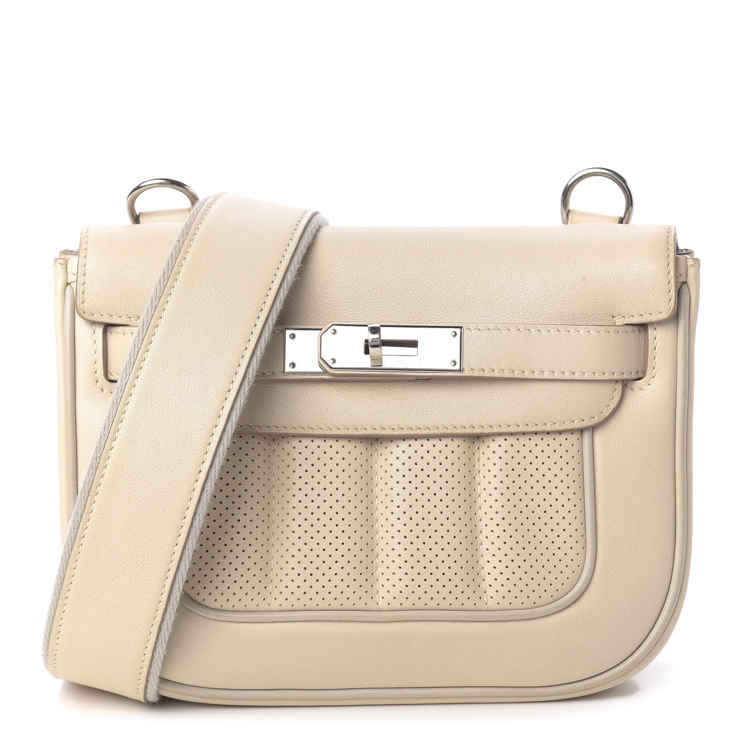 Hermes Veau Swift Mini Sac Berline Craie Gris Perle 1 of 9