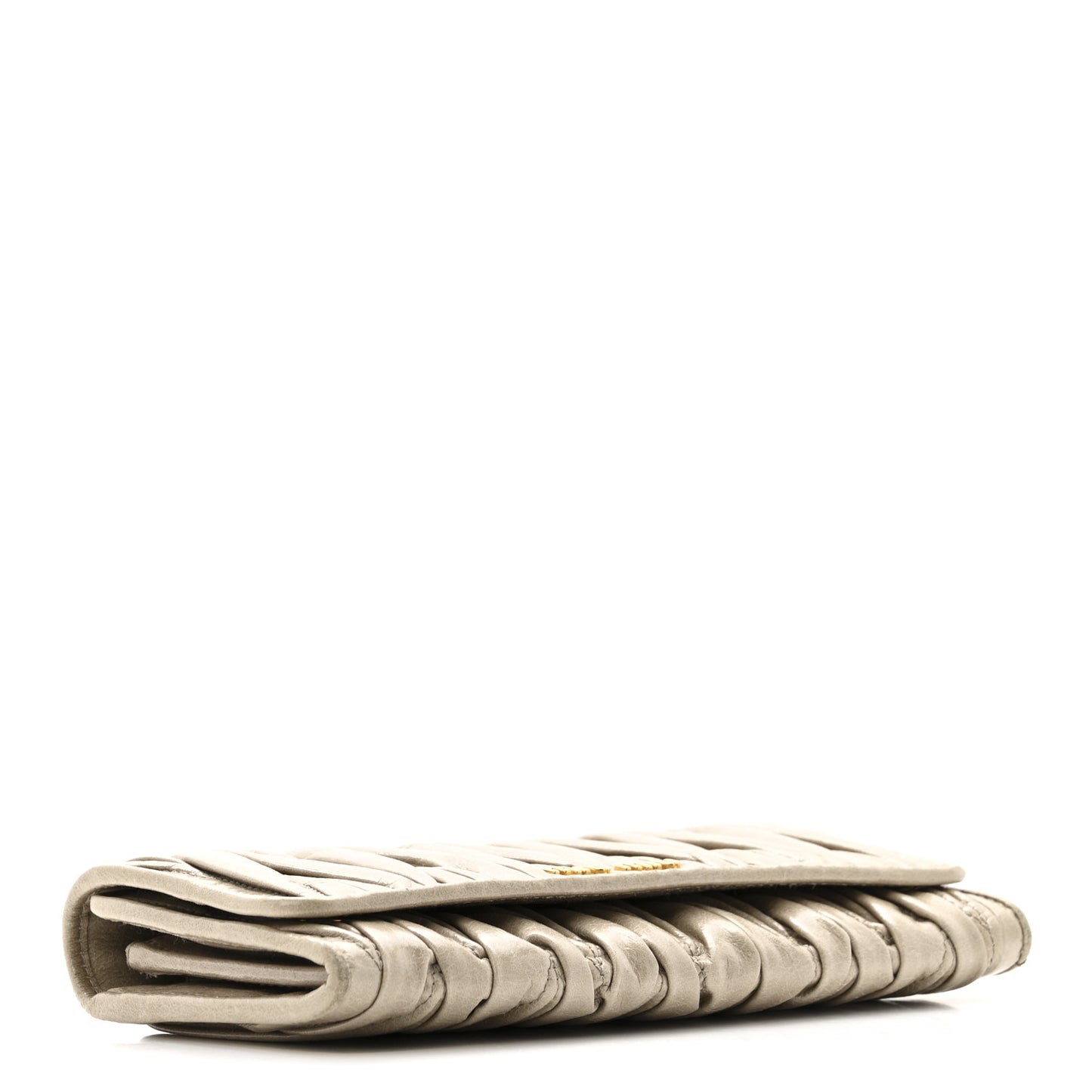 Nappa Lux Matelasse Flap Wallet Pomice