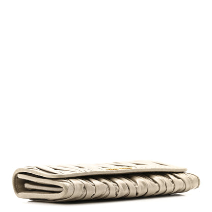 Miu Miu Nappa Lux Matelasse Flap Wallet Pomice 4 of 9