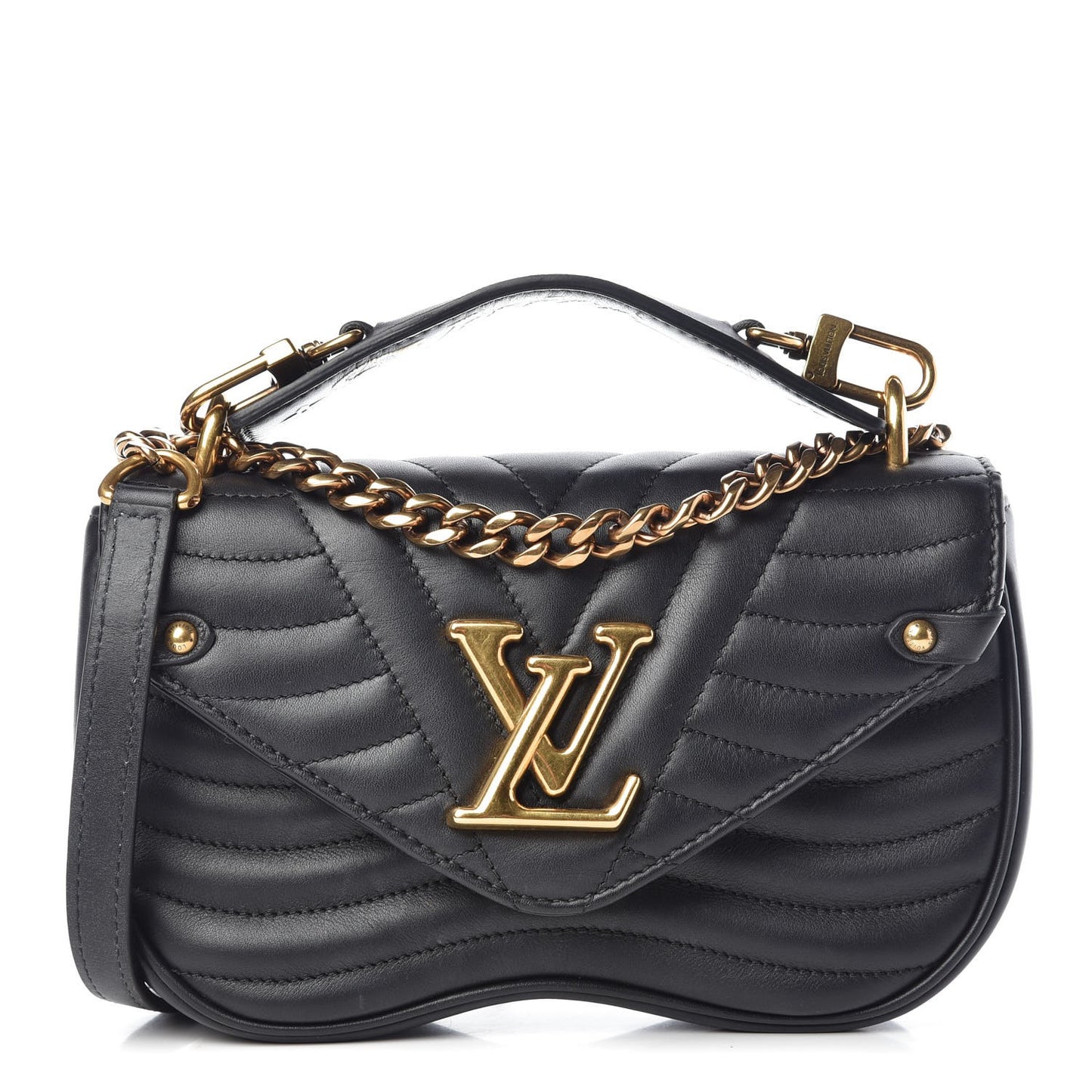 Calfskin New Wave Chain PM Black