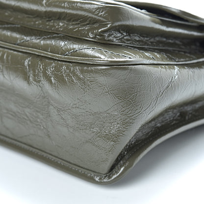 Saint Laurent Crinkled Calfskin Matelasse Monogram Medium Niki Chain Satchel Military Olive 11 of 11