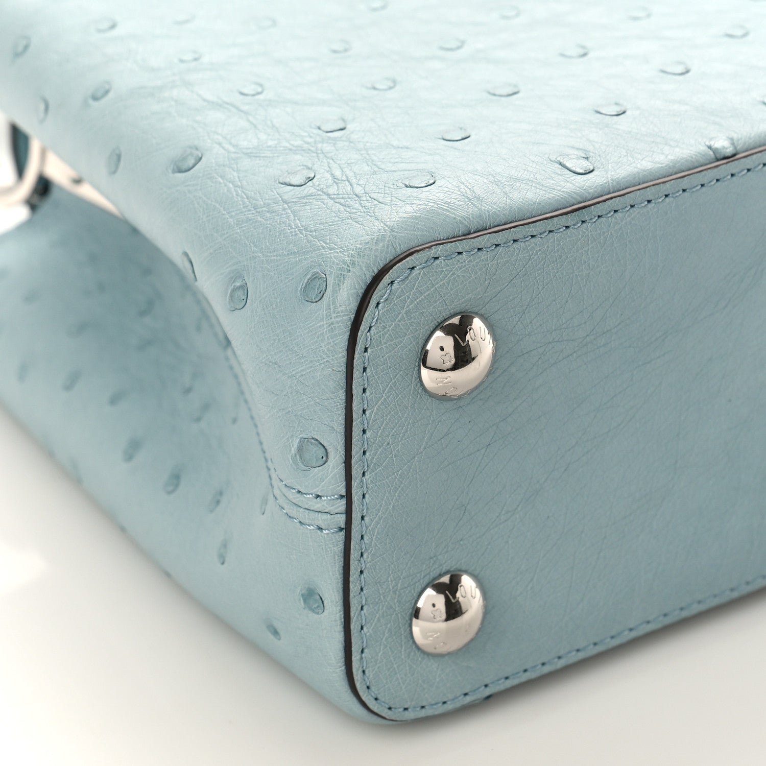Louis Vuitton Ostrich Capucines BB Light Blue 7 of 8