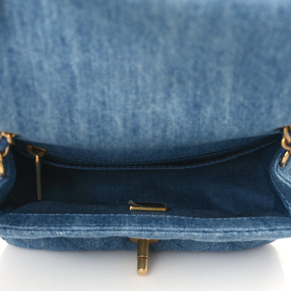 Chanel Denim Quilted Mini Pearl Crush Flap Blue 5 of 10