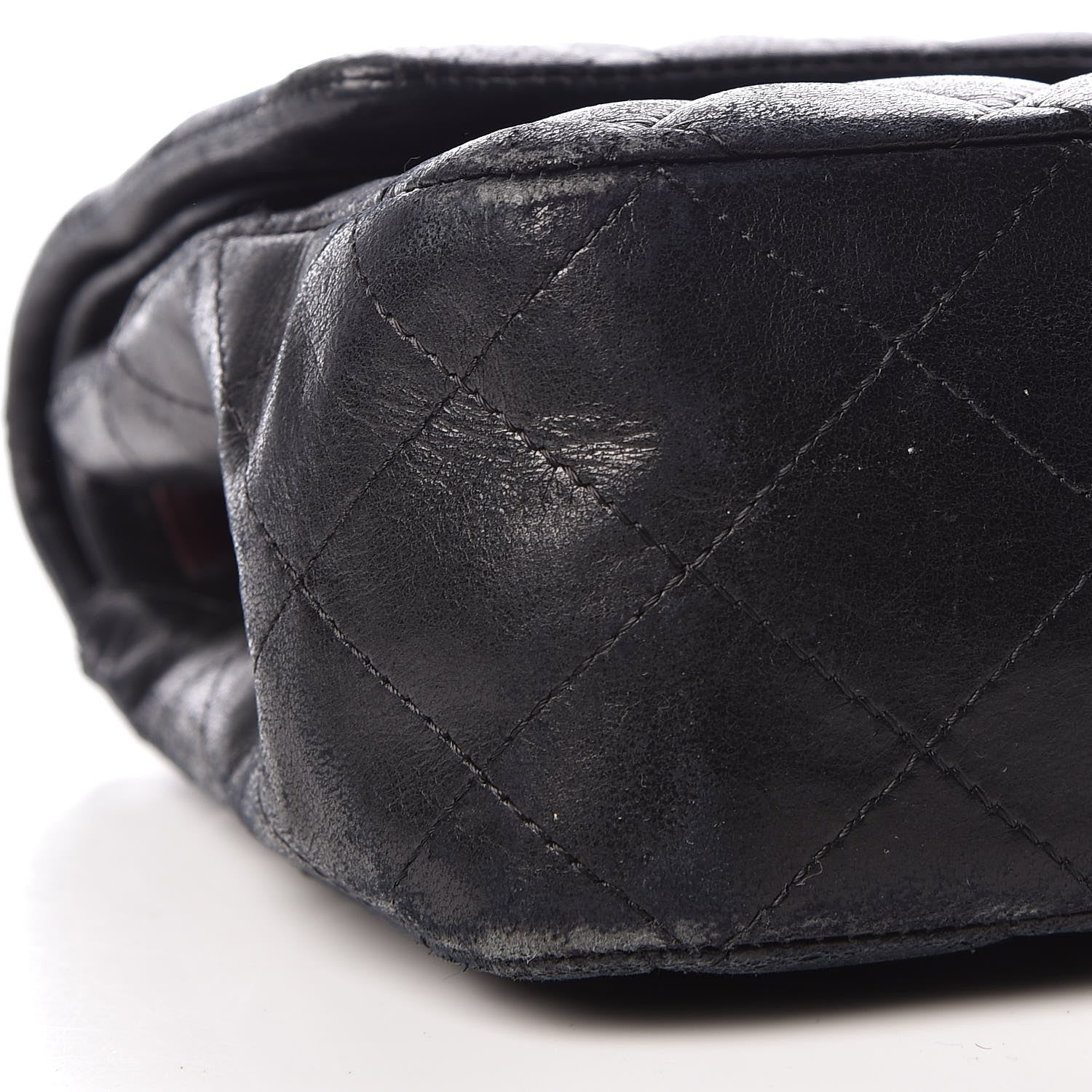 Chanel Lambskin Quilted Medium Double Flap Black 10 of 20