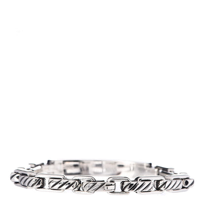 David Yurman Sterling Silver Pietersite Mens Modern Cable ID Bracelet 3 of 5