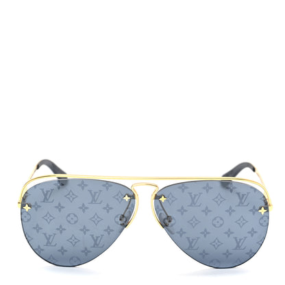 Louis Vuitton Metal Monogram Grease Sunglasses Gold 2 of 6