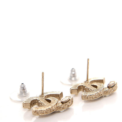 Chanel Enamel CC Baroque Earrings Black Gold 2 of 4