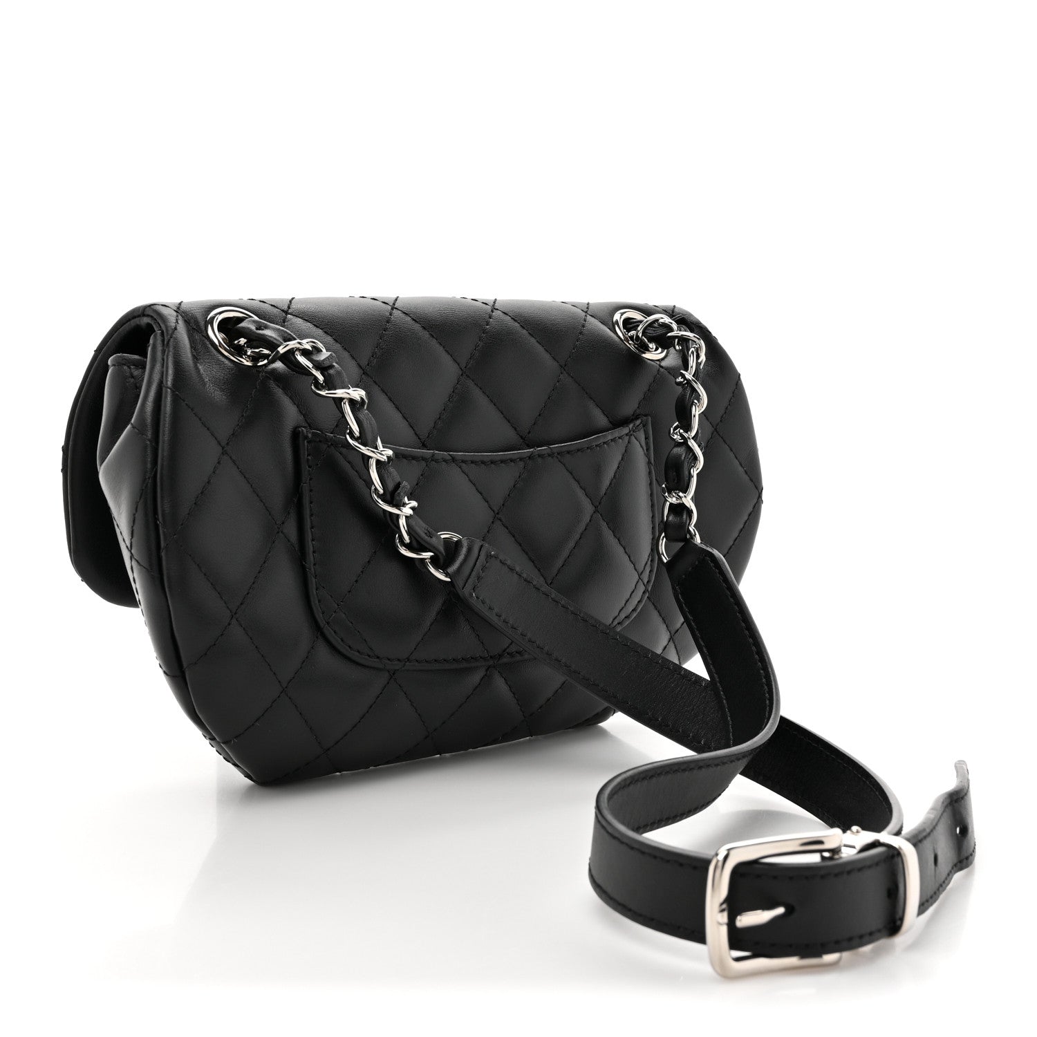 Chanel Calfskin Quilted CC Uniform Flap Belt Bag Black 3 of 10