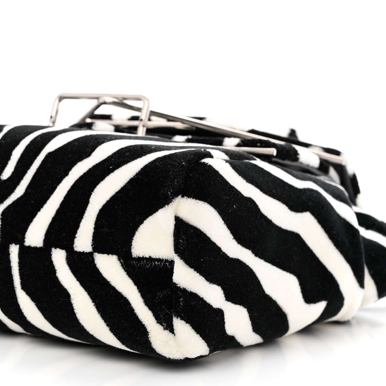 Bottega Veneta Tufted Zebra Clip Bag Black White 10 of 11