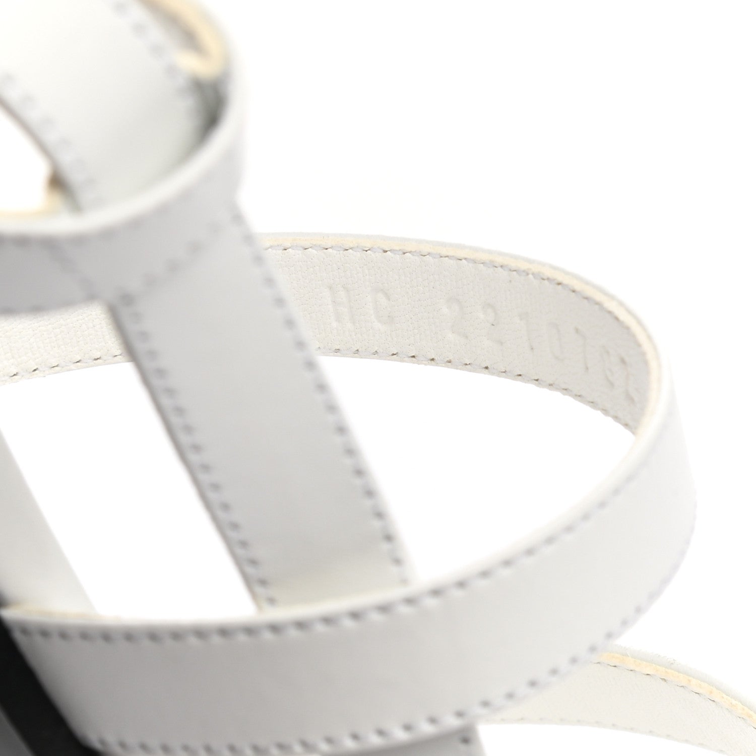 Hermes Calfskin Eve 60 Sandals 37 White 6 of 9