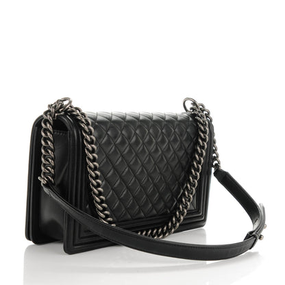 Chanel Lambskin Quilted New Medium Boy Flap Black 3 of 7