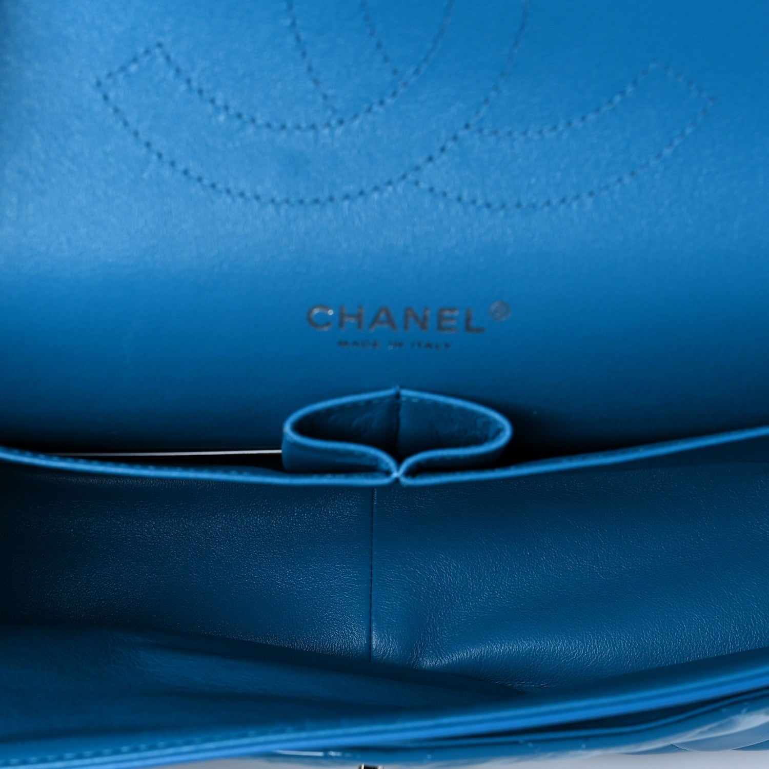 Chanel Patent Calfskin Quilted Jumbo Double Flap Turquoise 5 of 8