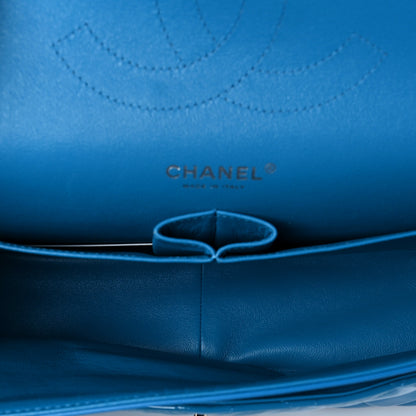 Chanel Patent Calfskin Quilted Jumbo Double Flap Turquoise 5 of 8