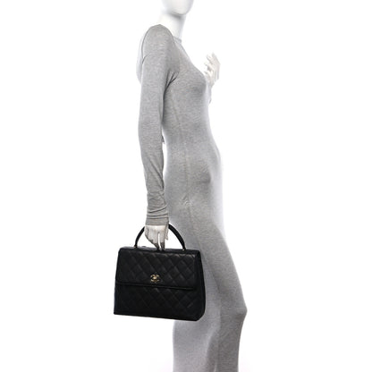 Chanel Caviar Quilted Jumbo Kelly Flap Black 2 of 12