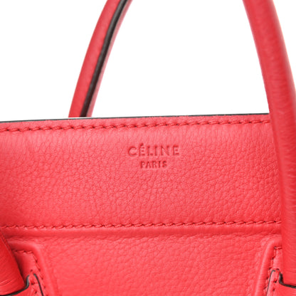 Celine Supple Calfskin Medium Phantom Luggage Vermillion 6 of 12