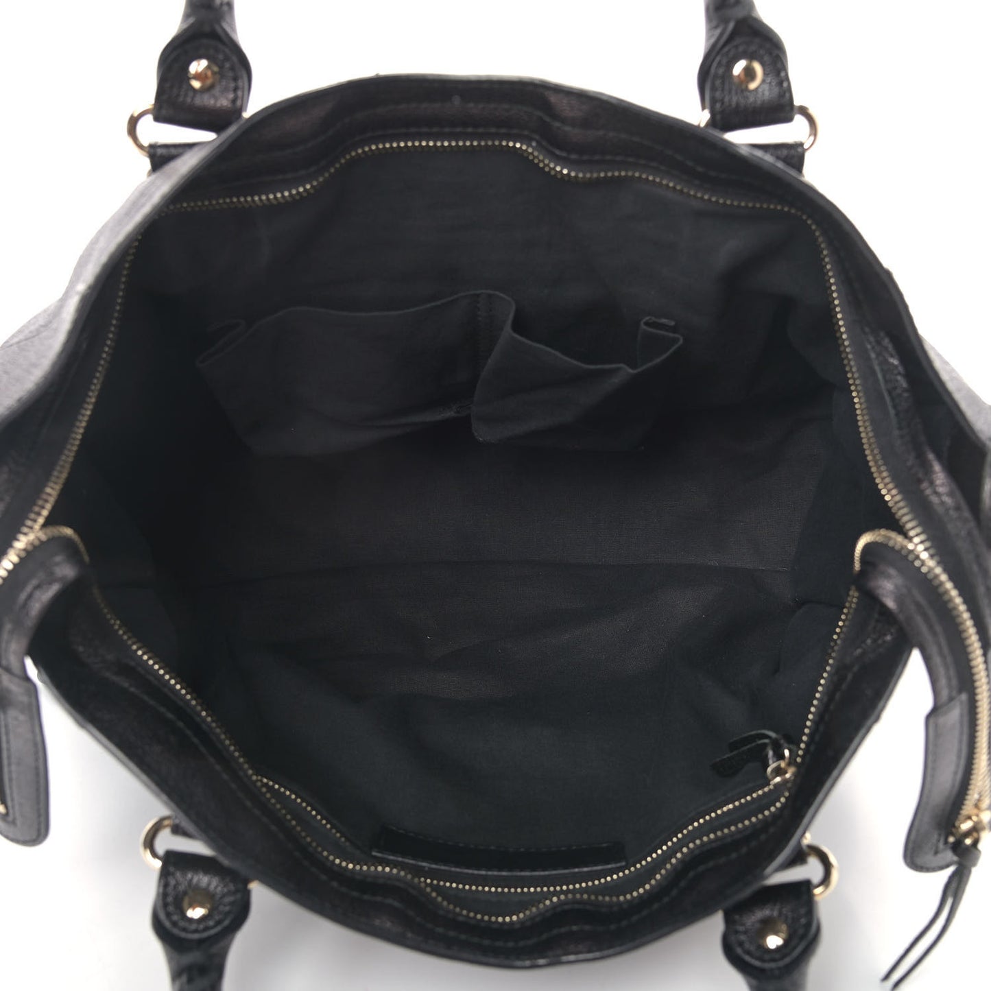 Chevre Gold Metallic Edge Hardware City Black