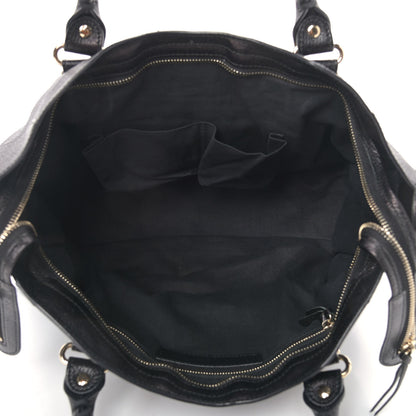 Balenciaga Chevre Gold Metallic Edge Hardware City Black 5 of 18