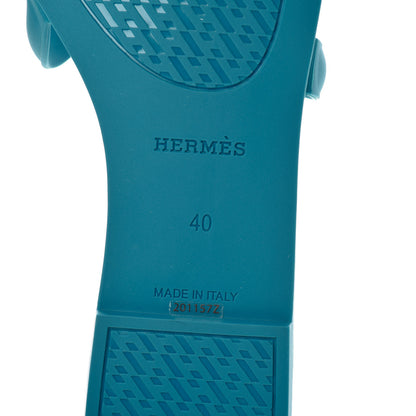 Hermes Rubber Aloha Sandals 40 Bleu Vif 6 of 8