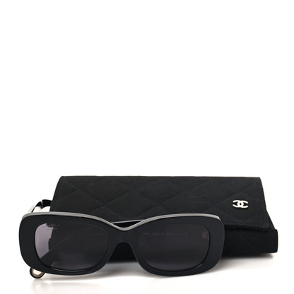 Chanel Acetate Rectangle Sunglasses 5488 Black 8 of 8
