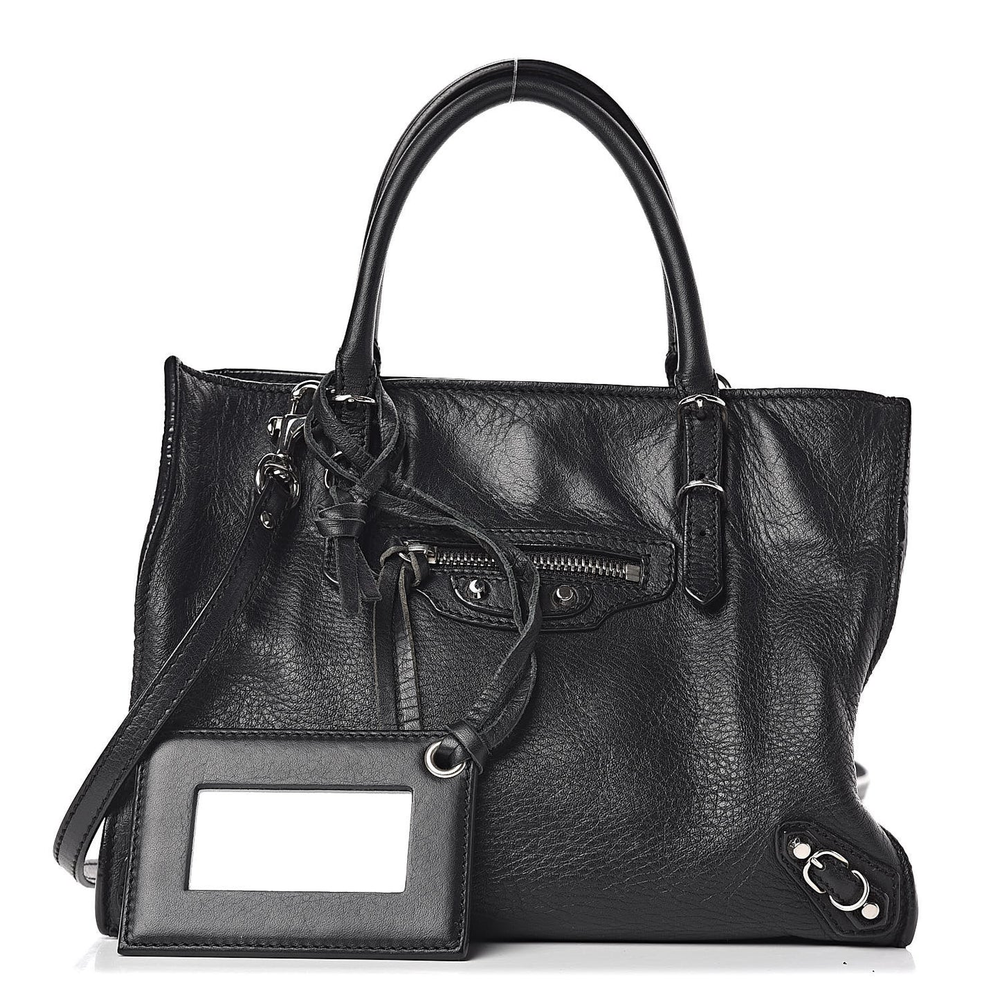 Calfskin Papier Mini A4 Tote Black
