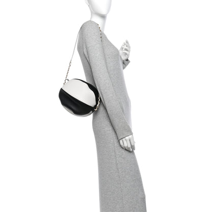 Chanel Calfskin Coco Beach Ball Bag White Black 2 of 12