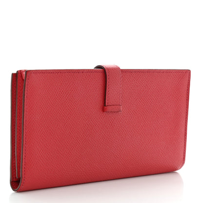 Hermes Epsom Bearn Gusset Wallet Bougainvillea 3 of 6