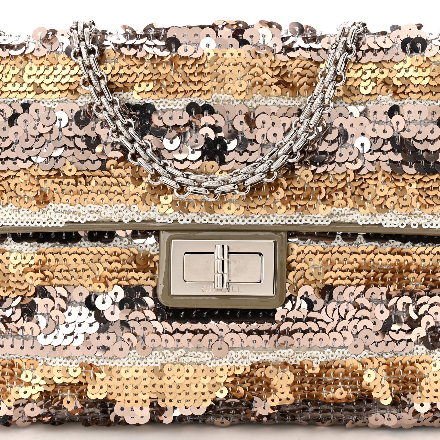Chanel Sequin Striped Medium Reissue Flap Multicolor 8 of 10