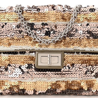 Chanel Sequin Striped Medium Reissue Flap Multicolor 8 of 10