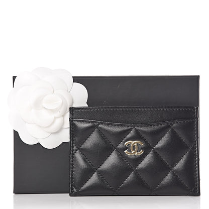 Chanel Lambskin Quilted Card Holder Black 9 of 9