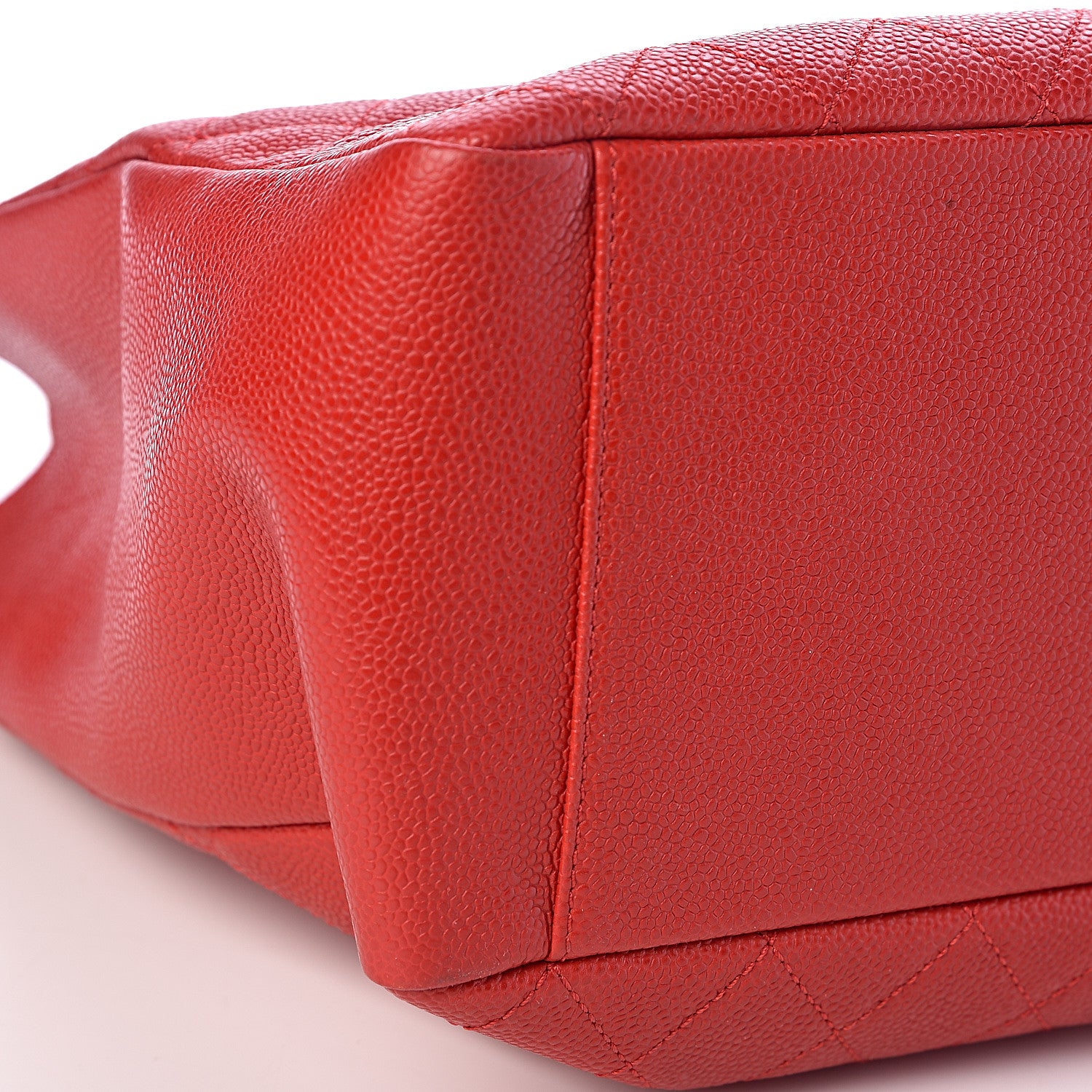 Chanel Caviar Quilted Grand Shopping Tote GST Red 16 of 17