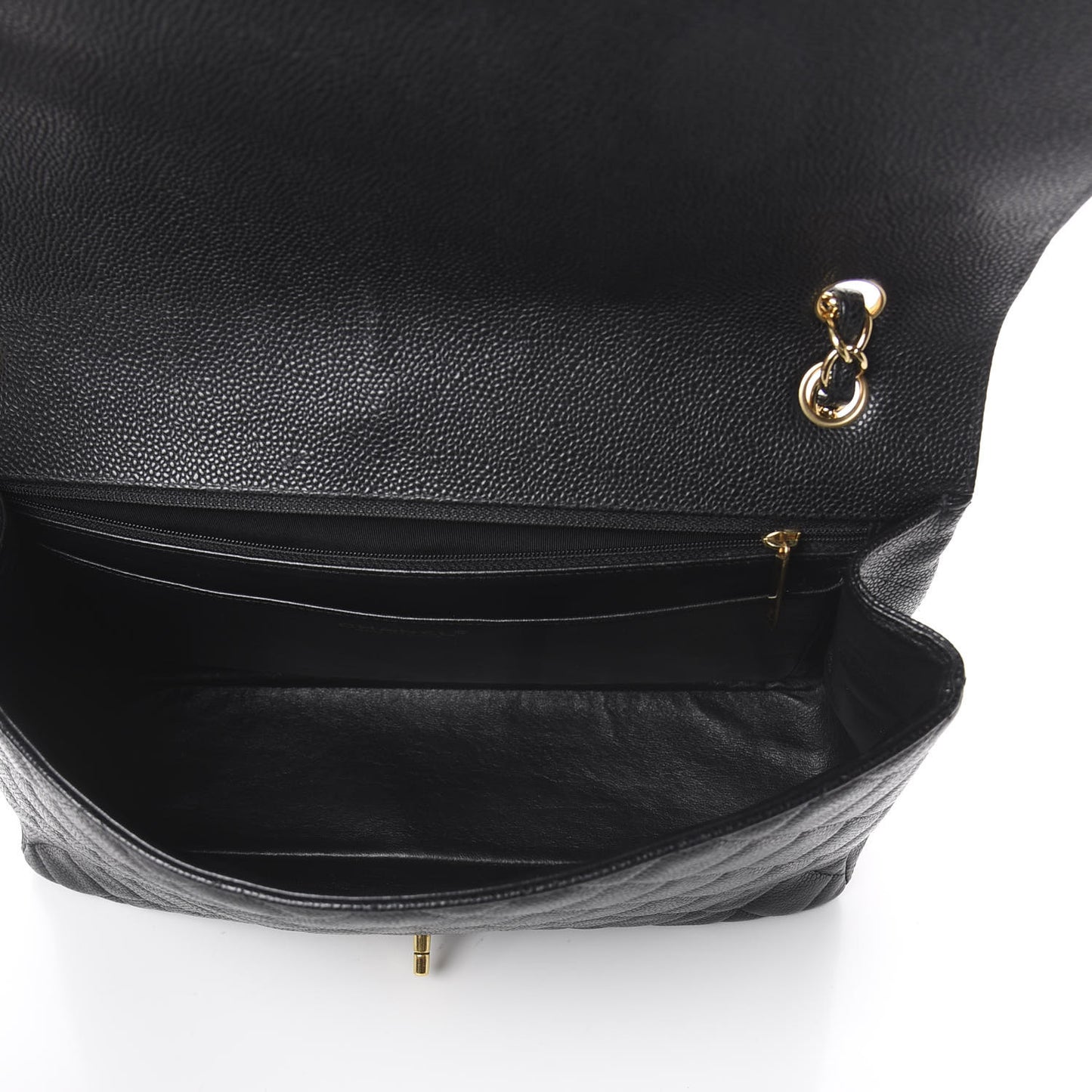 Caviar Quilted Maxi Single Flap Black