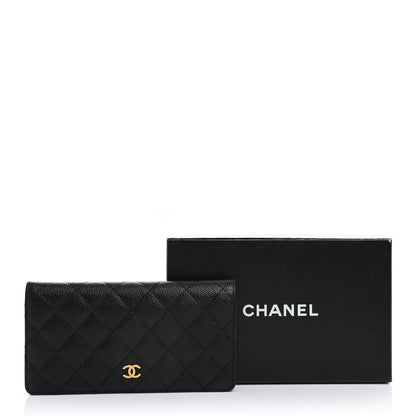 Chanel Caviar Quilted Yen Wallet Black 9 of 9